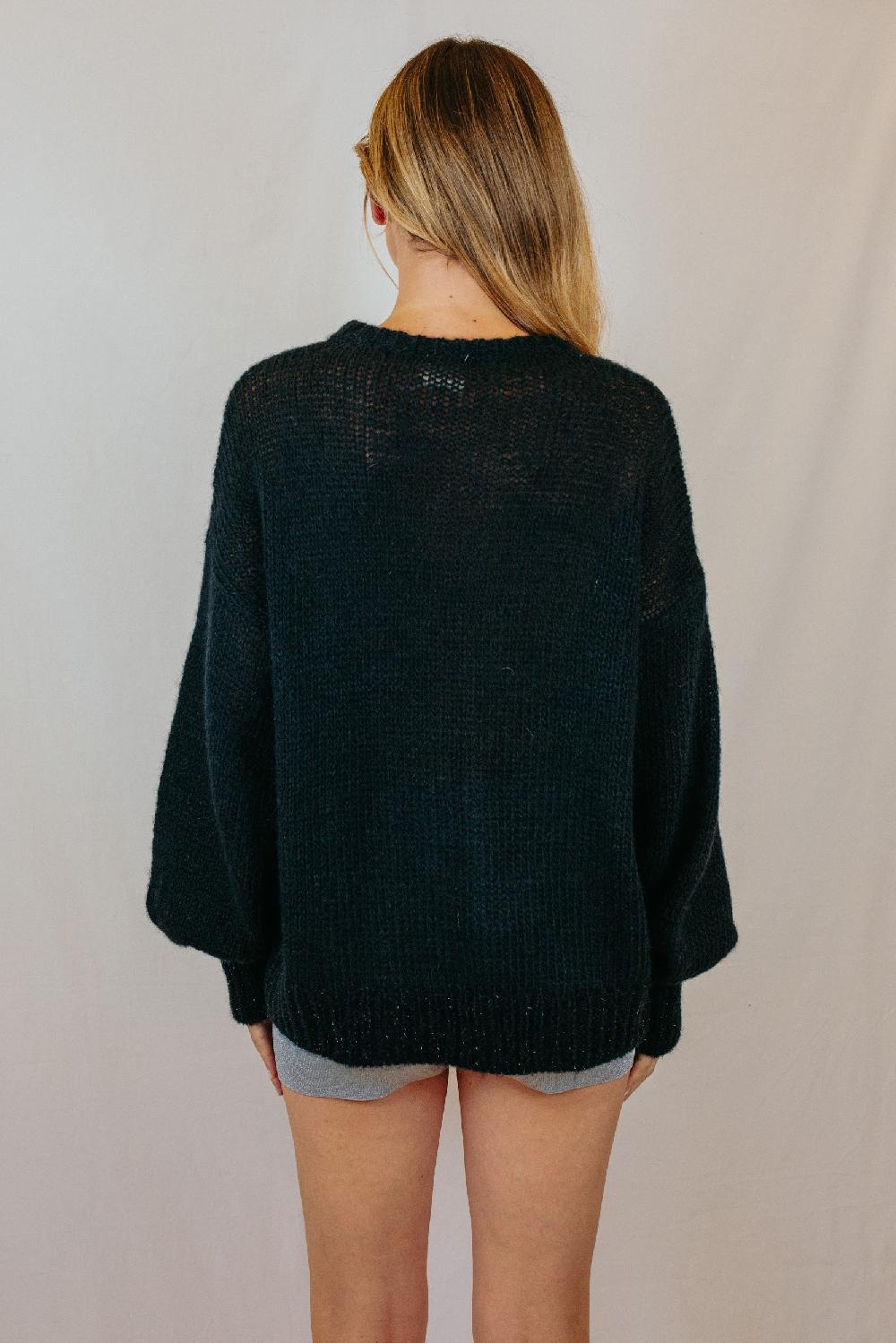 Tricot à Porter Maglia girocollo con traforo a rombi In Linea