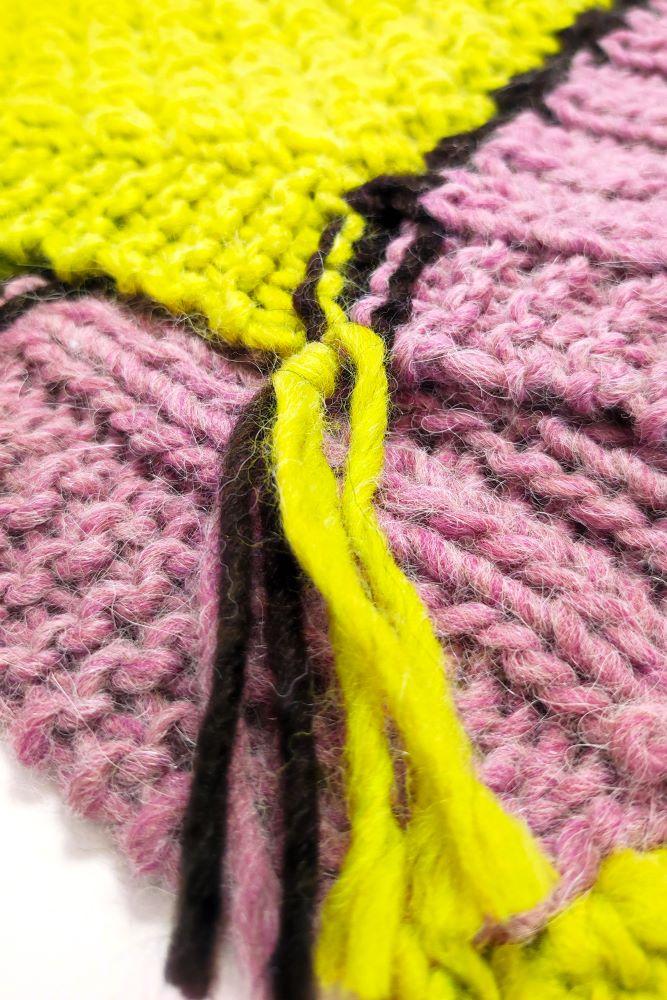 Tricot à Porter Sciarpa con coste e festoni Qualità