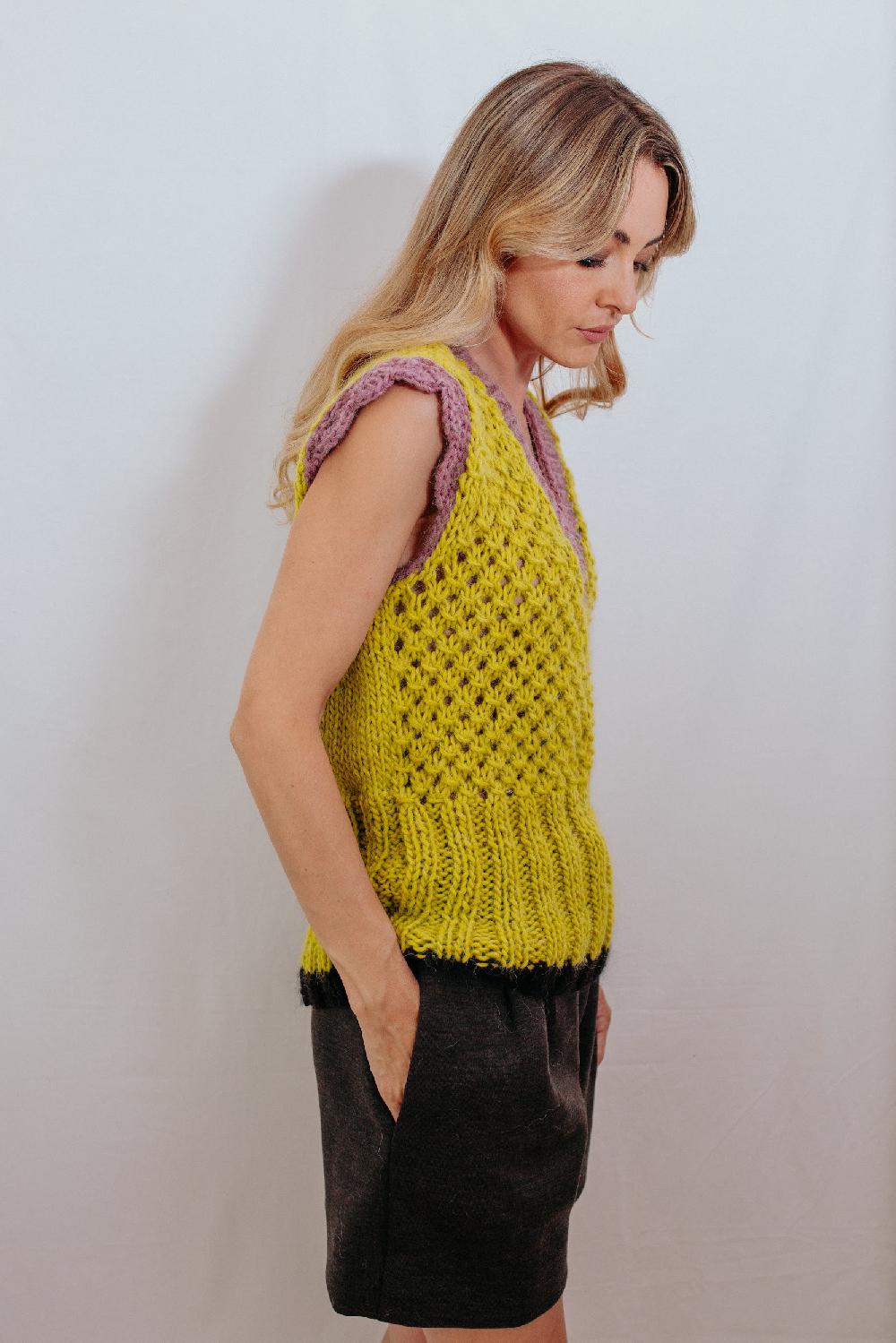 Tricot à Porter Gilet con bordo a coste alte Qualità Garantita