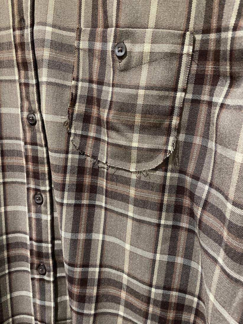 Underground Couture Camicia Quadri Marrone Liberty Rose Vendita Economica