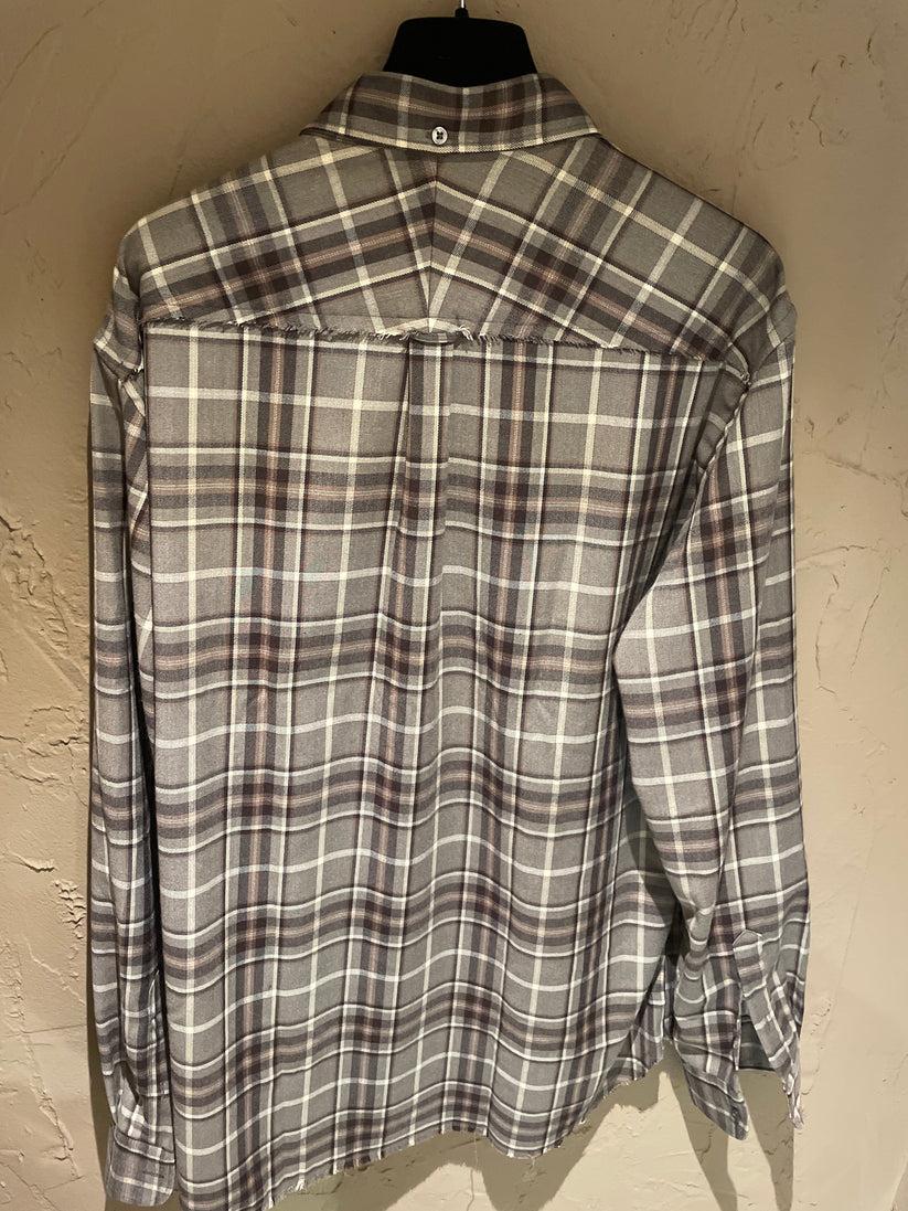Underground Couture Camicia Quadri Marrone Liberty Rose Vendita Economica