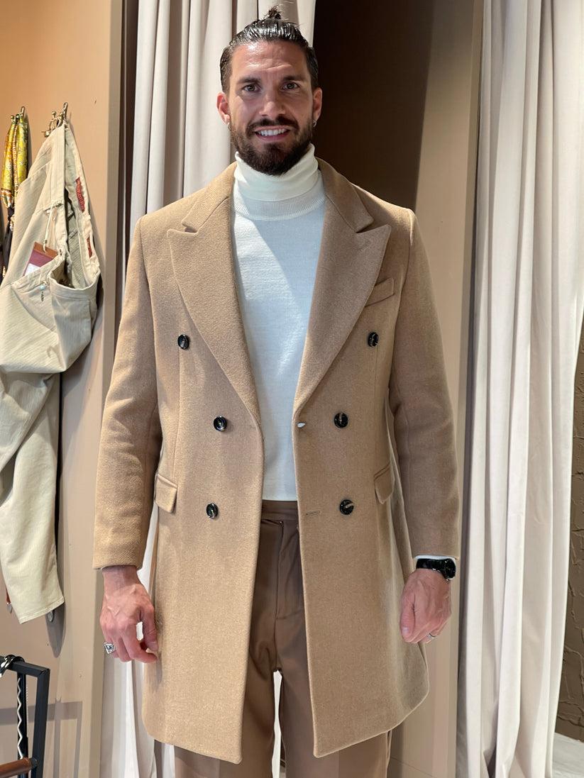Underground Couture Cappotto Cammello Doppiopetto Italia