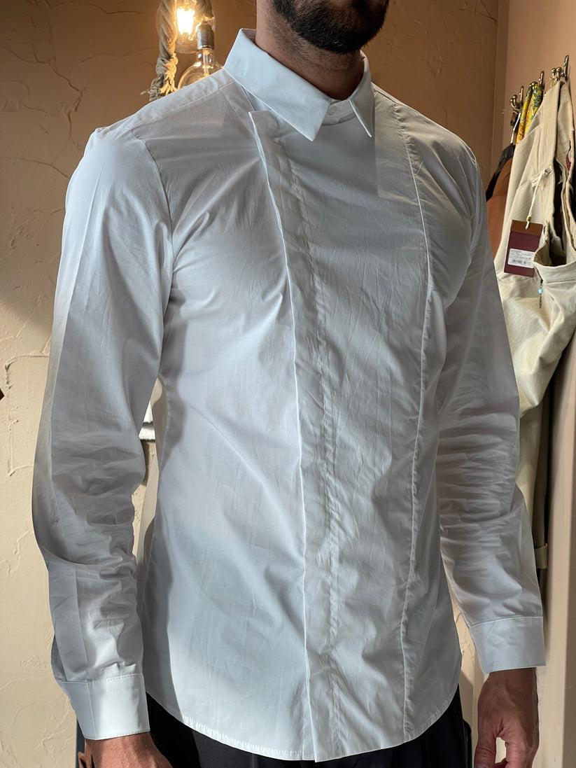 Underground Couture Camicia Parigi Bianca Doppia chiusura Vendita Economica