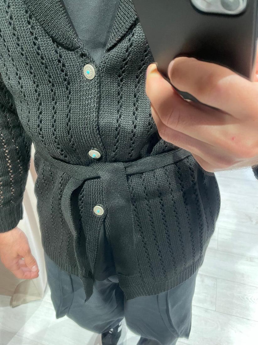 Underground Couture Cardigan Traforato Nero Qualità