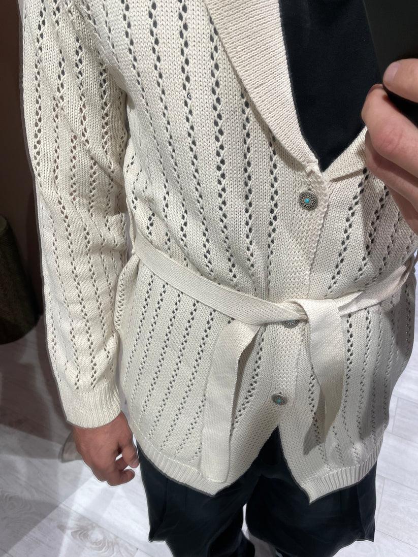 Underground Couture Cardigan Traforato Panna Vendita