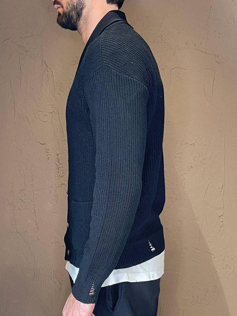 Underground Couture Cardigan Filo Nero Qualità Garantita