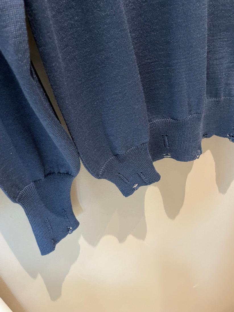 Underground Couture Maglione Blu Rotture Promozione Limitata