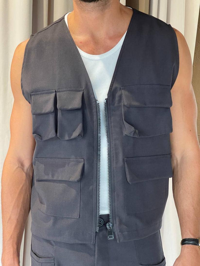 Underground Couture Gilet POCKET Grigio Offerte