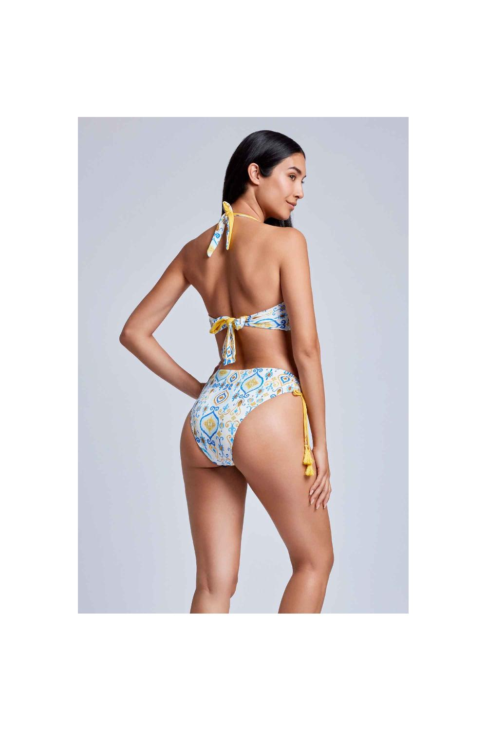 Vacanze Italiane Bikini con allacciatura al collo Nocciola Vendita Economica