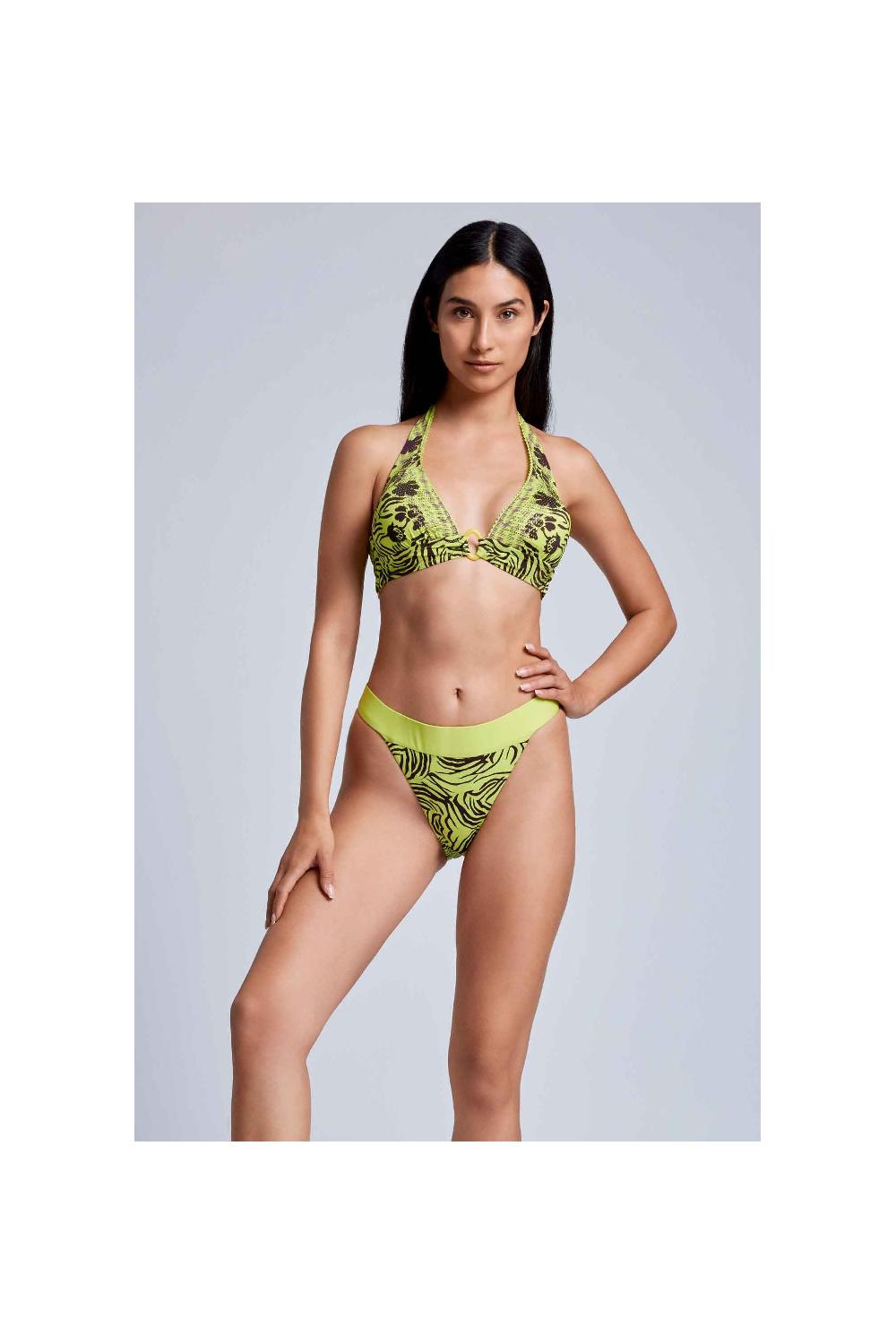 Vacanze Italiane Bikini con allacciatura al collo Nocciola Consegna Veloce