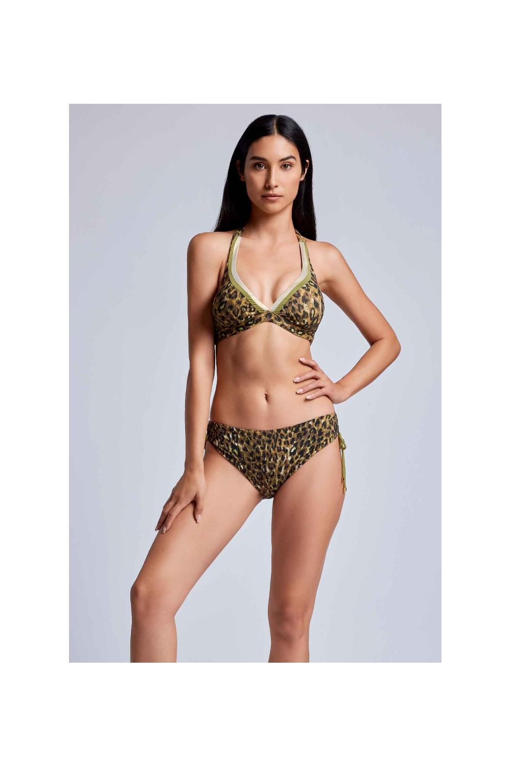 Vacanze Italiane Bikini con allacciatura al collo Nocciola Saldi
