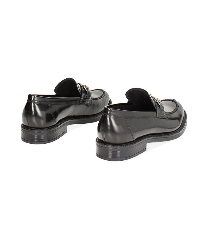 Valerio 1966 Mocassino nero con morsetto in pelle abrasivata | Valerio 1966 Vendita Economica