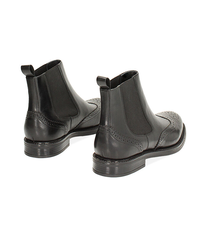 Valerio 1966 Beatles con impunture oxford in pelle nera | Valerio 1966 Fino Al -60%