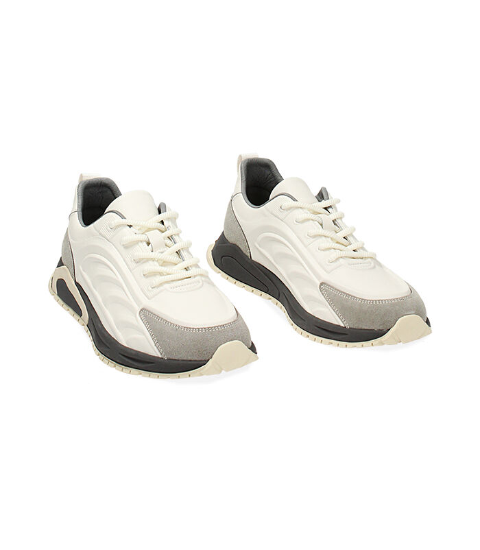 Valerio 1966 Sneakers uomo bianco/grigio in pelle | Valerio 1966