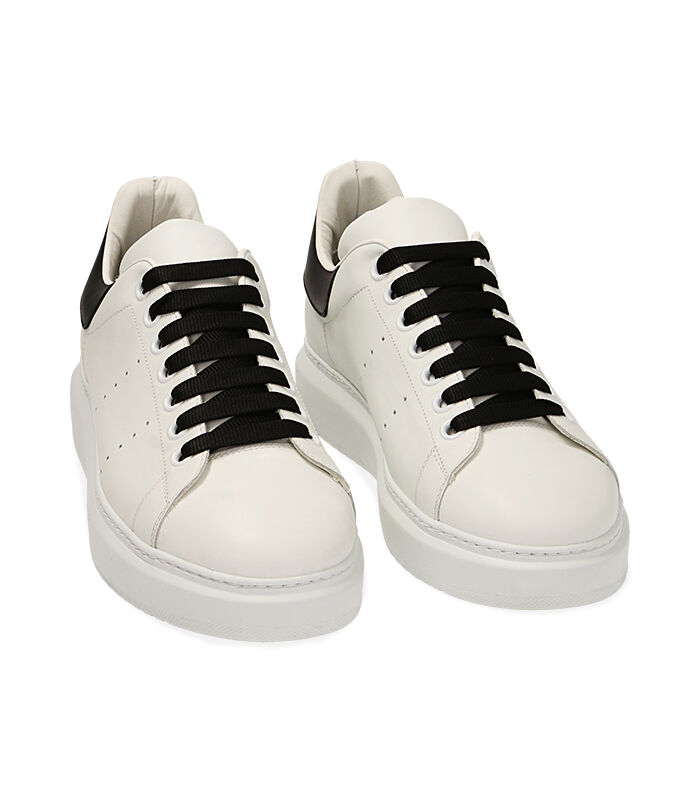 Valerio 1966 Sneakers uomo bianco/nero in pelle | Valerio 1966