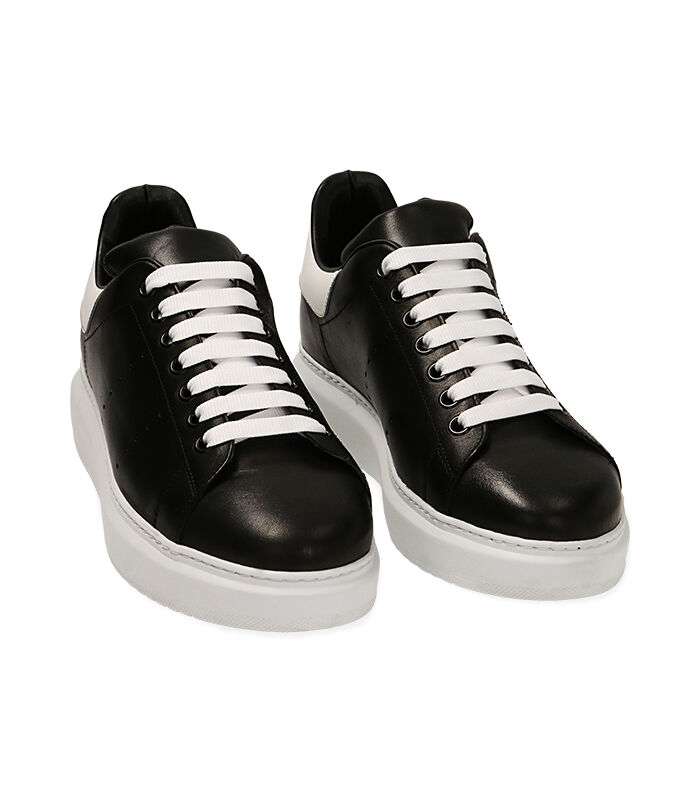Valerio 1966 Sneakers uomo nero/bianco in pelle | Valerio 1966