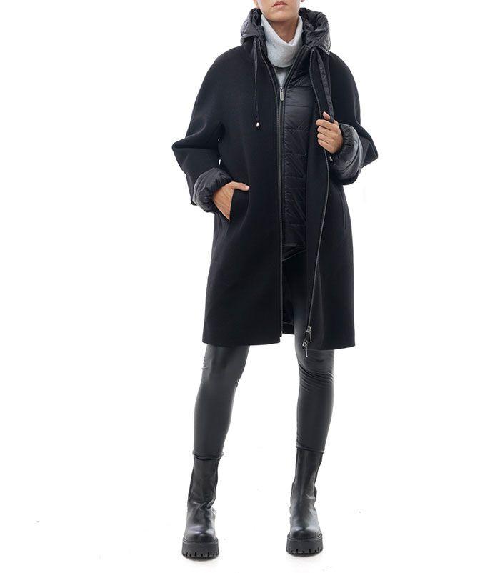 Valerio 1966 Cappotto nero sportivo | Valerio 1966 Nuovo
