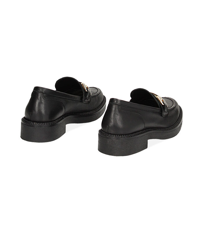 Valerio 1966 WOMEN SHOES MOCASSINS LEATHER NERO Spedizione Gratuita