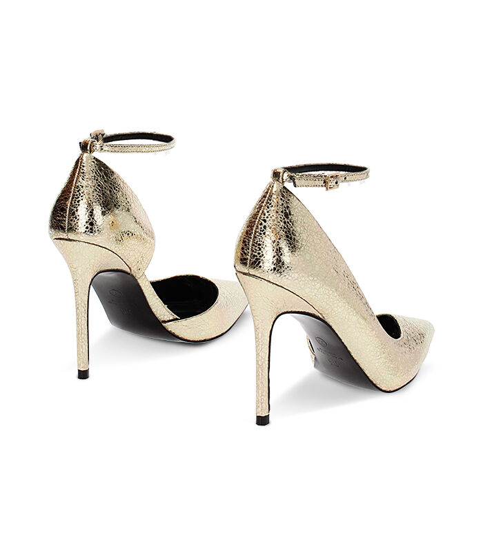 Valerio 1966 Décolleté open shank laminate oro tacco 10 5 cm | Valerio 1966 Saldi