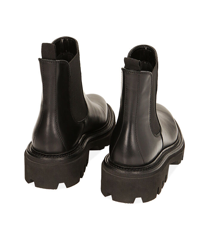 Valerio 1966 Stivaletti donna Chelsea neri in pelle tacco 4 8 cm | Valerio 1966 Affare Del Giorno