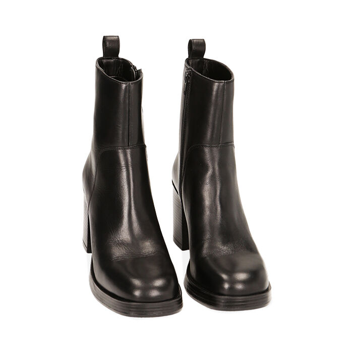 Valerio 1966 Stivaletti donna neri in pelle tacco 8 4 cm | Valerio 1966 Sottocosto