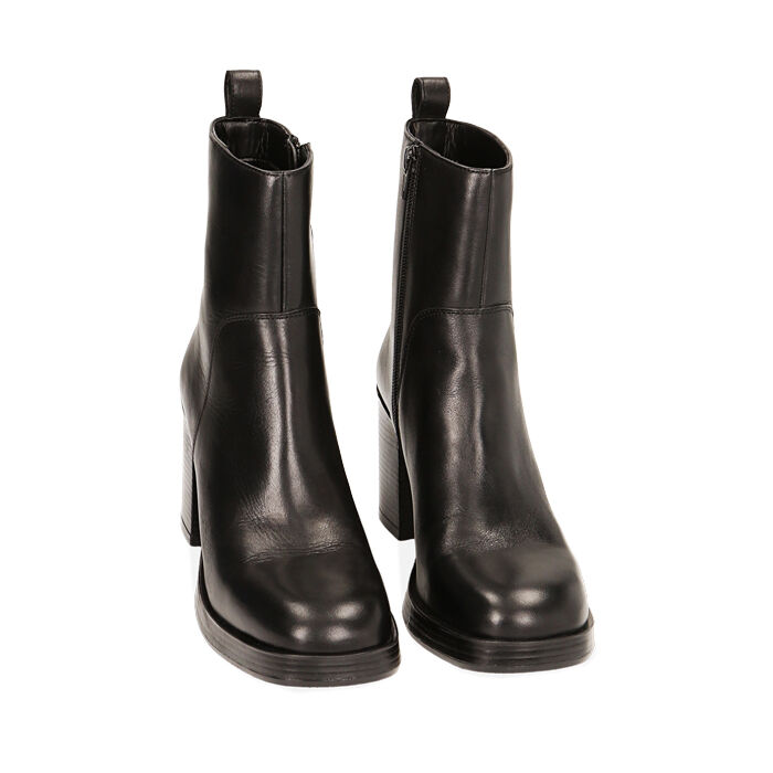 Valerio 1966 Stivaletti donna neri in pelle tacco 8 4 cm | Valerio 1966 Sottocosto