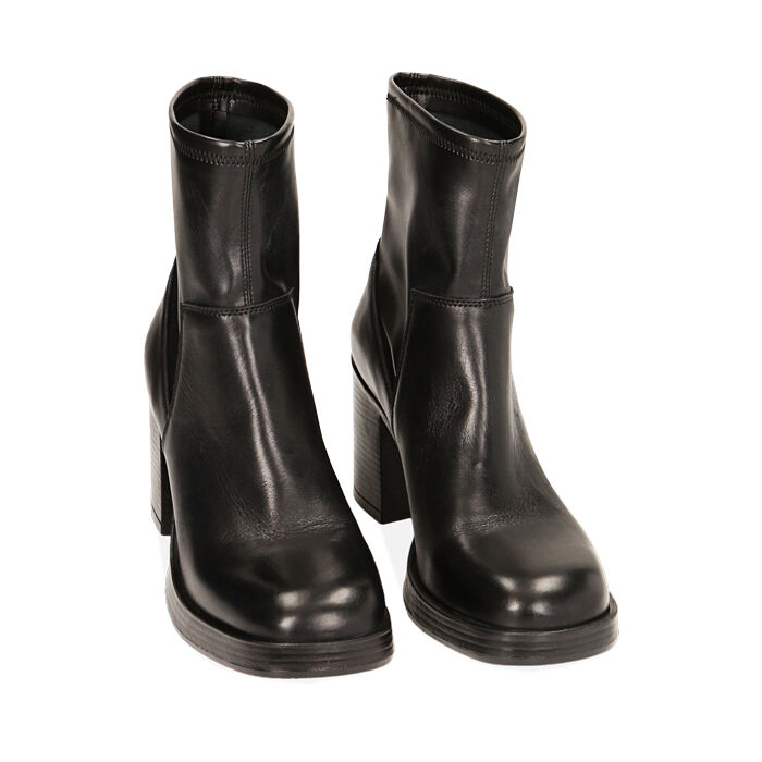 Valerio 1966 Stivaletti donna plateau neri in pelle tacco 8 4 cm | Valerio 1966 Convenienza