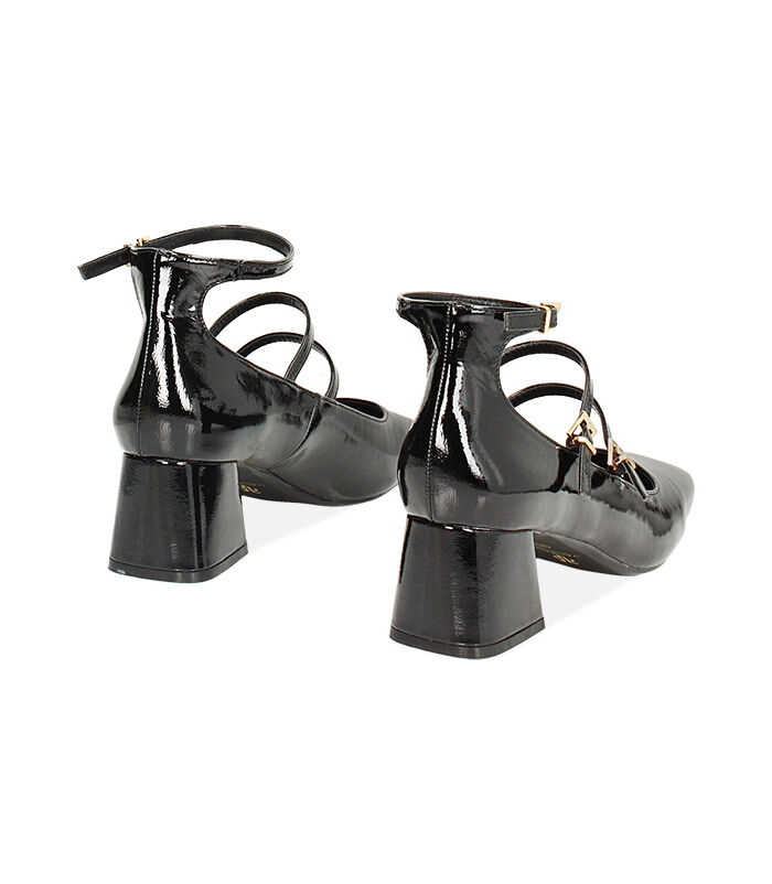 Valerio 1966 Décolleté nere in naplak tacco largo 6 cm | Valerio 1966 Sconto