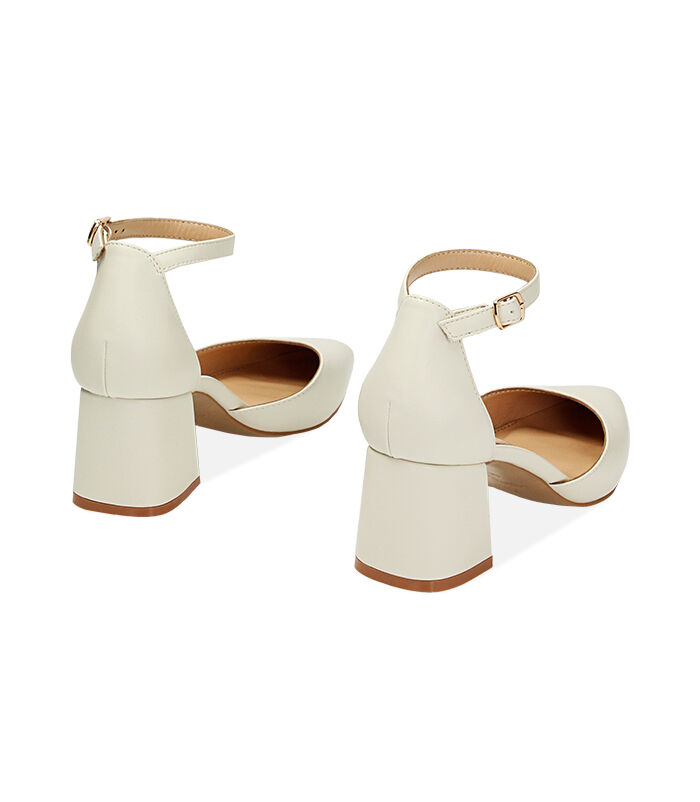 Valerio 1966 Décolleté donna cinturino panna tacco 6 cm | Valerio 1966 In Vendita