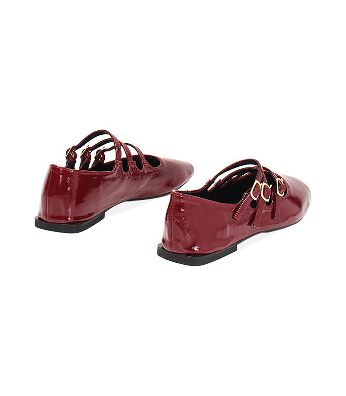 Valerio 1966 Ballerine multi-cinturino bordeaux in naplak | Valerio 1966 Saldi Di Fabbrica