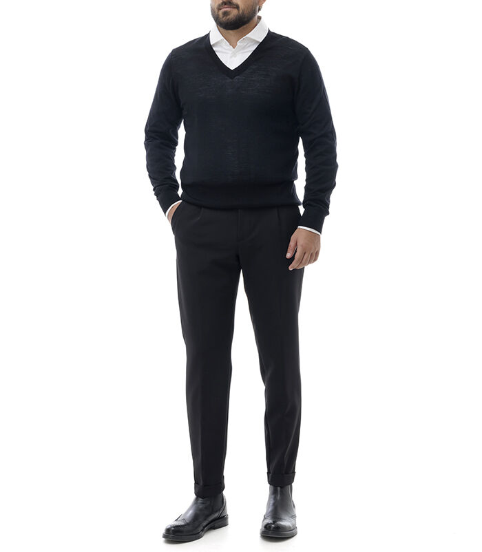 Valerio 1966 Maglioncino a V nero | Valerio 1966 Spedizione Gratuita