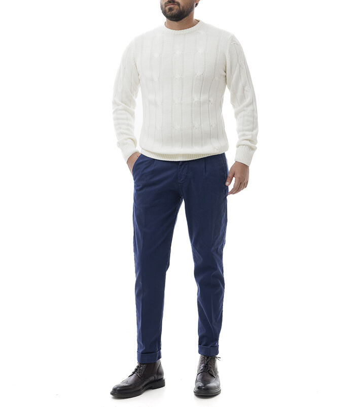 Valerio 1966 Maglione panna a trecce | Valerio 1966 Negozi Online