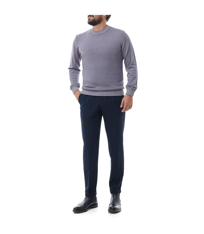 Valerio 1966 Maglione grigio con bordi a costine | Valerio 1966 Consegna Veloce
