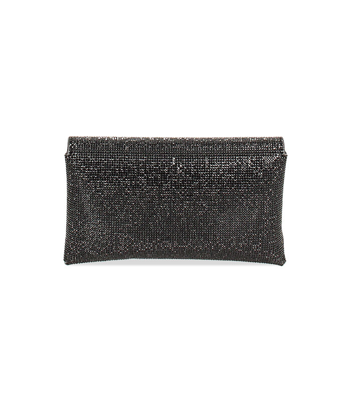 Valerio 1966 Pochette nera in laminato con pietre | Valerio 1966 Vendita Calda