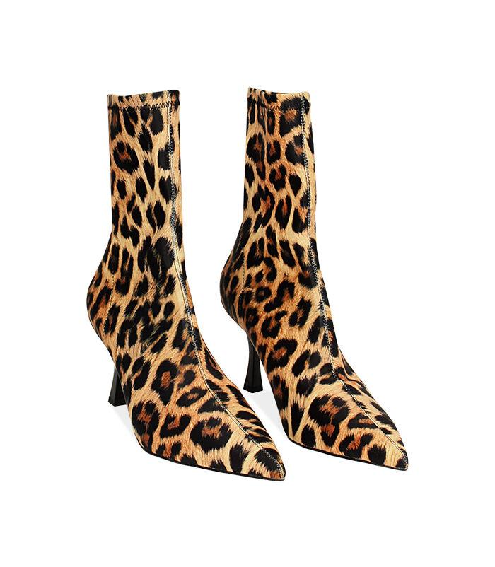 Valerio 1966 Tronchetto leopardato in lycra tacco 8 cm | Valerio 1966