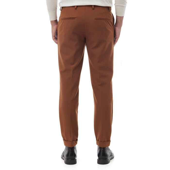 Valerio 1966 Pantalone marrone con piega inglese | Valerio 1966 Convenienza