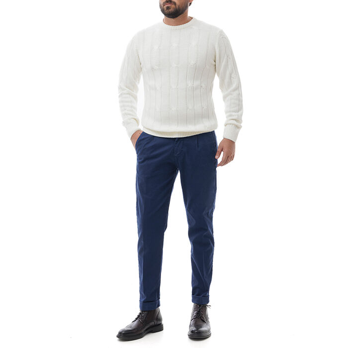 Valerio 1966 Pantalone blu di cotone | Valerio 1966 Presa