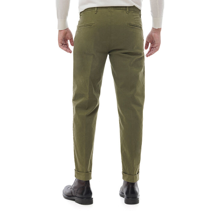 Valerio 1966 Pantalone verde di cotone | Valerio 1966 Offerta