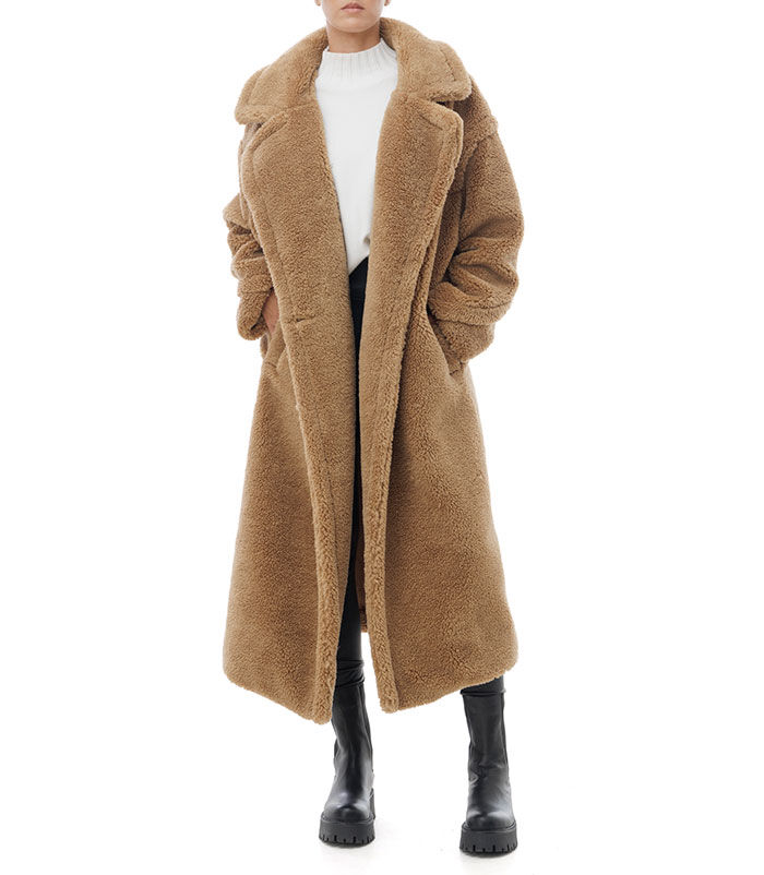 Valerio 1966 Cappotto teddy lungo camel | Valerio 1966 Shopping Online