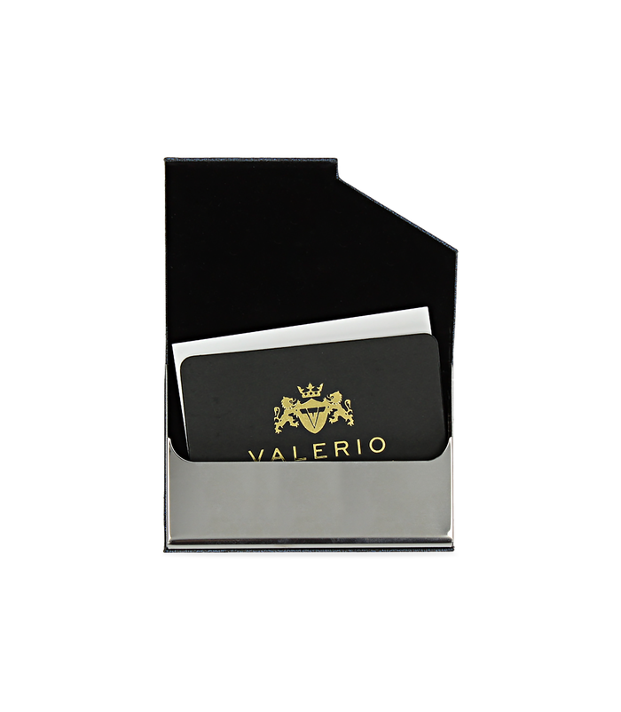 Valerio 1966 Portamonete blu da uomo in pelle con logo embossed | Valerio 1966 Vendite Flash
