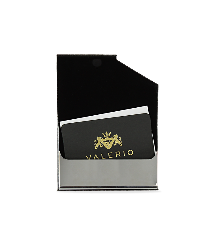 Valerio 1966 Portamonete nero da uomo in pelle con logo embossed | Valerio 1966 Negozio