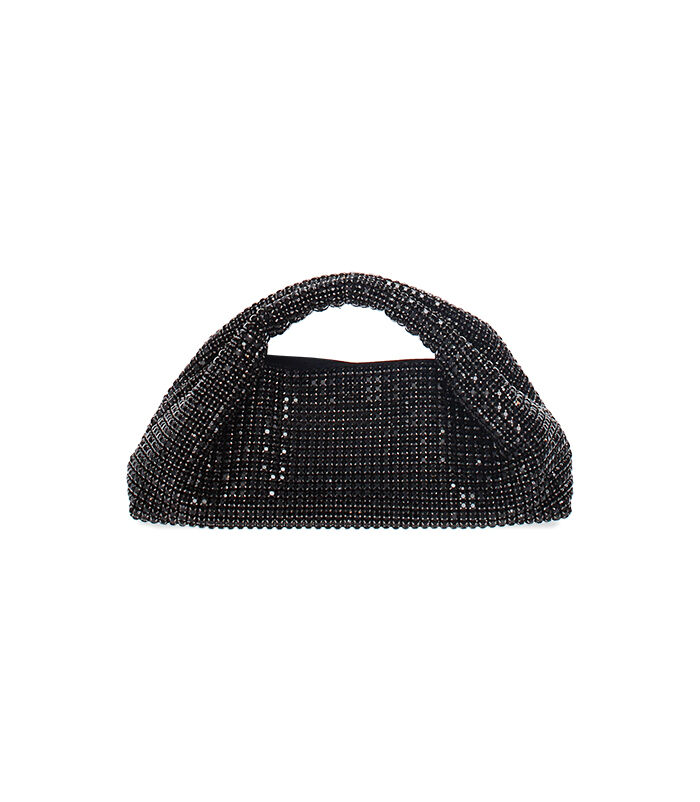 Valerio 1966 Minibag gioiello nera con strass neri | Valerio 1966 Affare Del Giorno