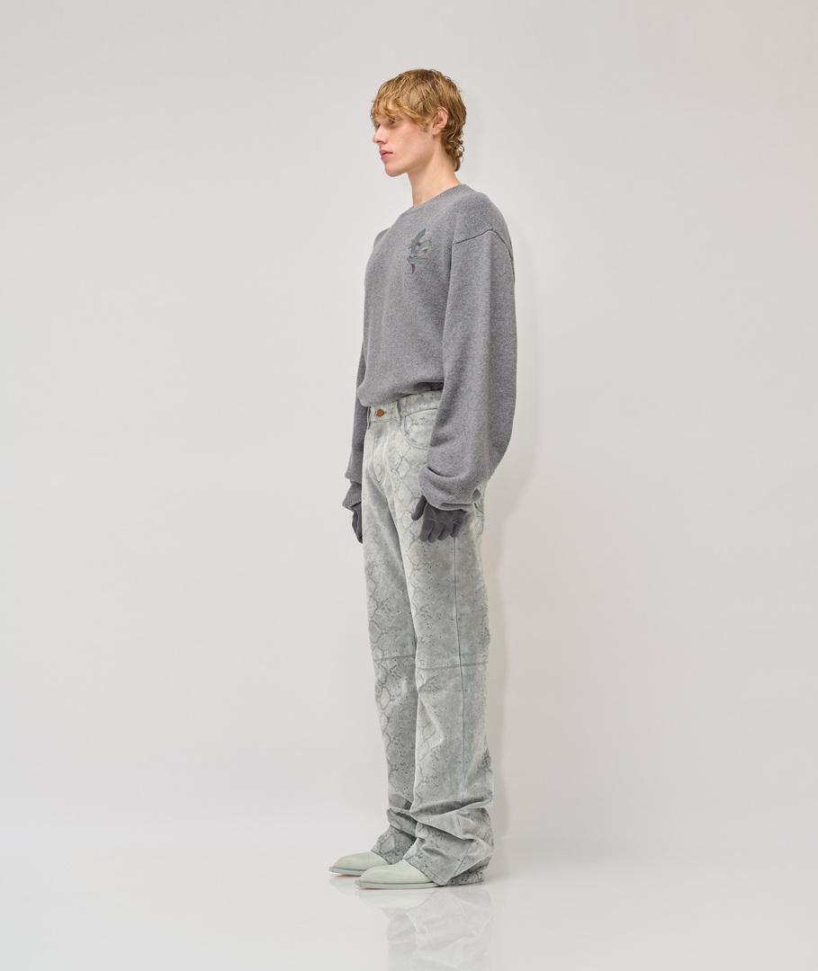 Vespa Snake flocked denim pants Italia