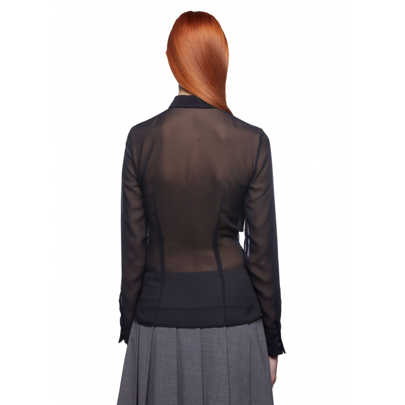 Vivetta CAMICIA CON RICAMO PROFILI GEORGETTE Qualità