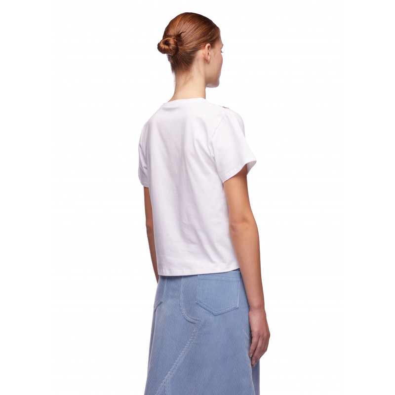 Vivetta T-SHIRT CON TOP PIZZO 2025
