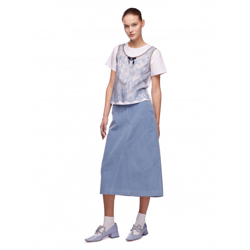 Vivetta T-SHIRT CON TOP PIZZO 2025