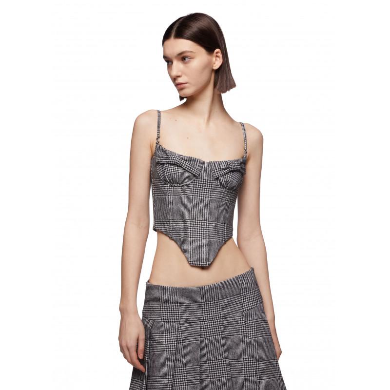 Vivetta TOP BUSTIER PIED-DE-POULE In Linea