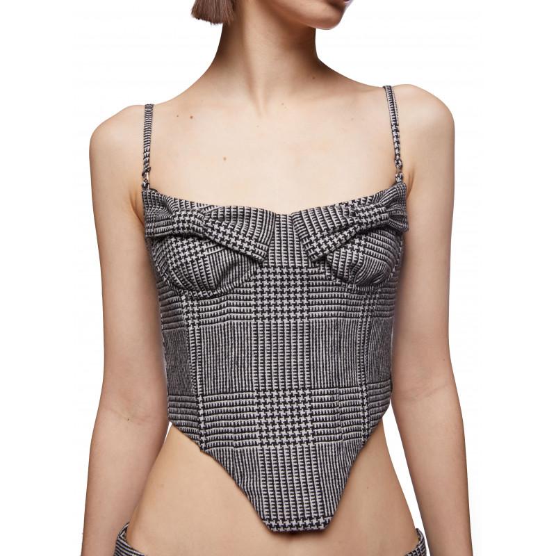 Vivetta TOP BUSTIER PIED-DE-POULE In Linea