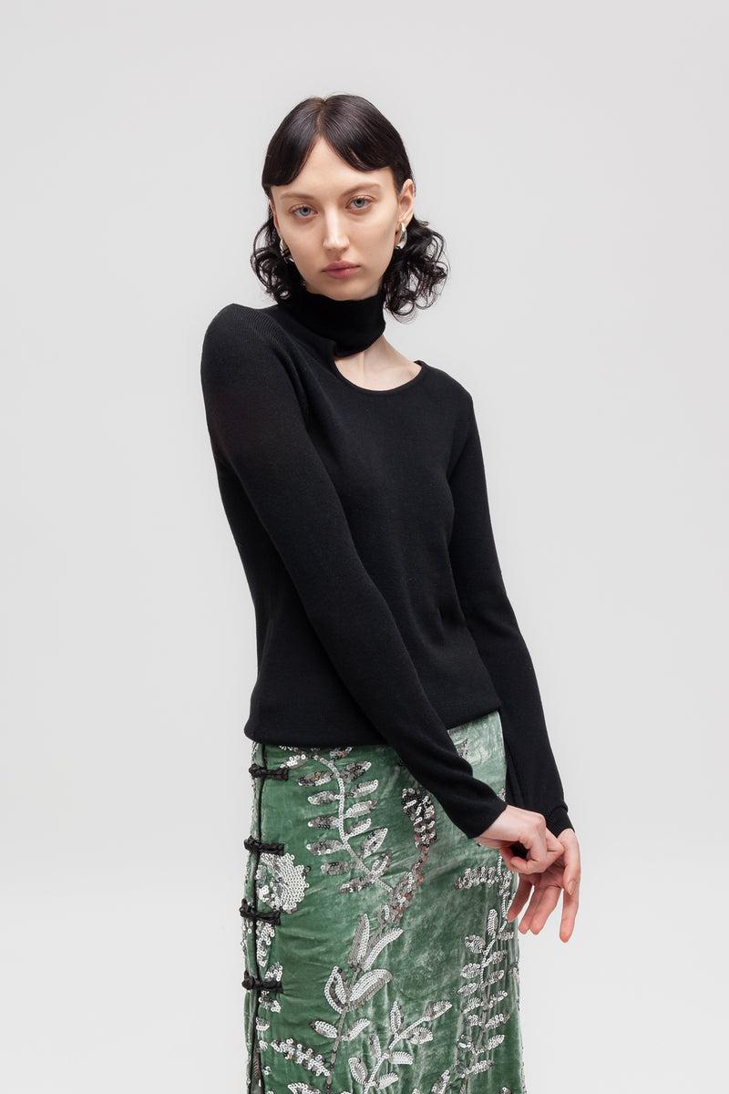 Weili zheng Lupetto in maglina con cut Offerte