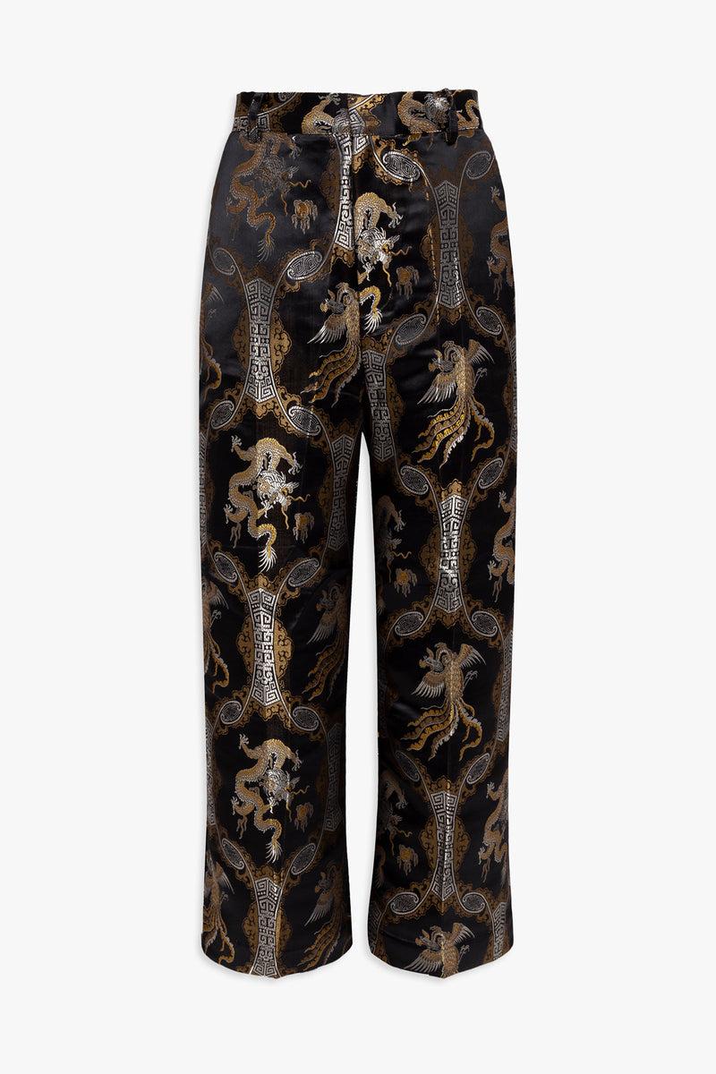Weili zheng Pantalone a palazzo in broccato Nuova
